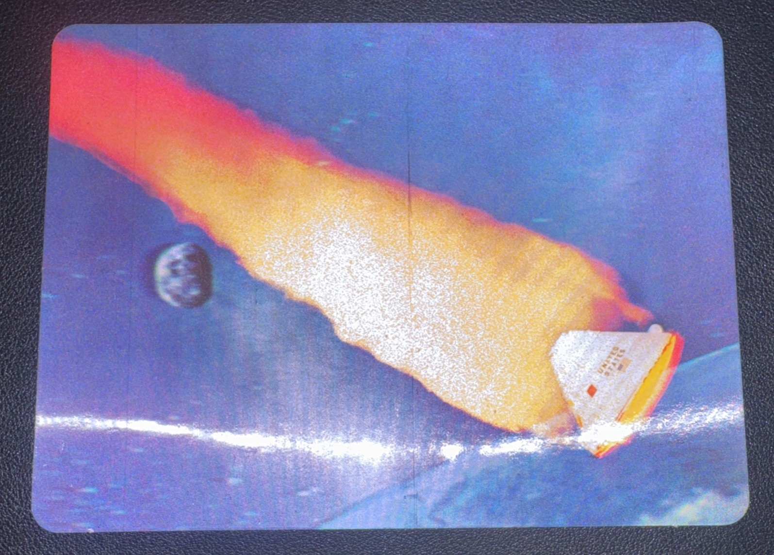 Vintage Apollo Moon Re-Entry 3D Xograph Postcard Revell Fiery Finale SK-3D-63B