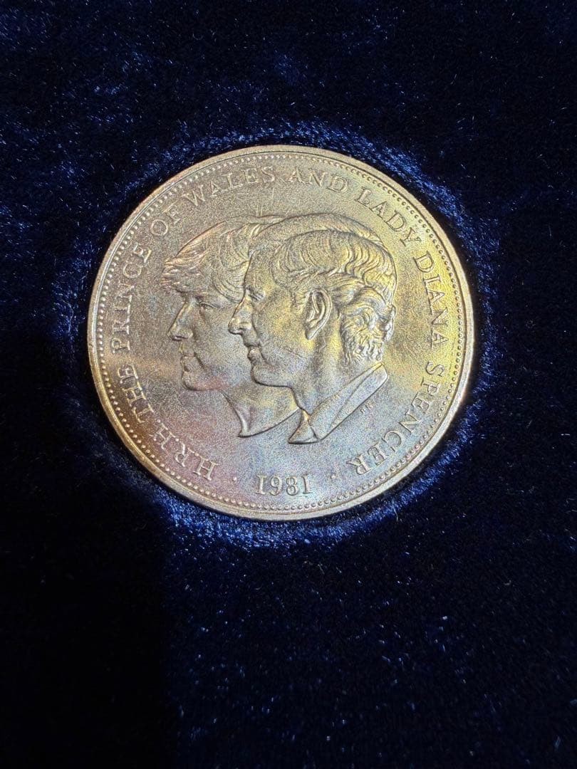 1981 UK Prince of Wales & Princess Diana Commemorative Coin Copper Case