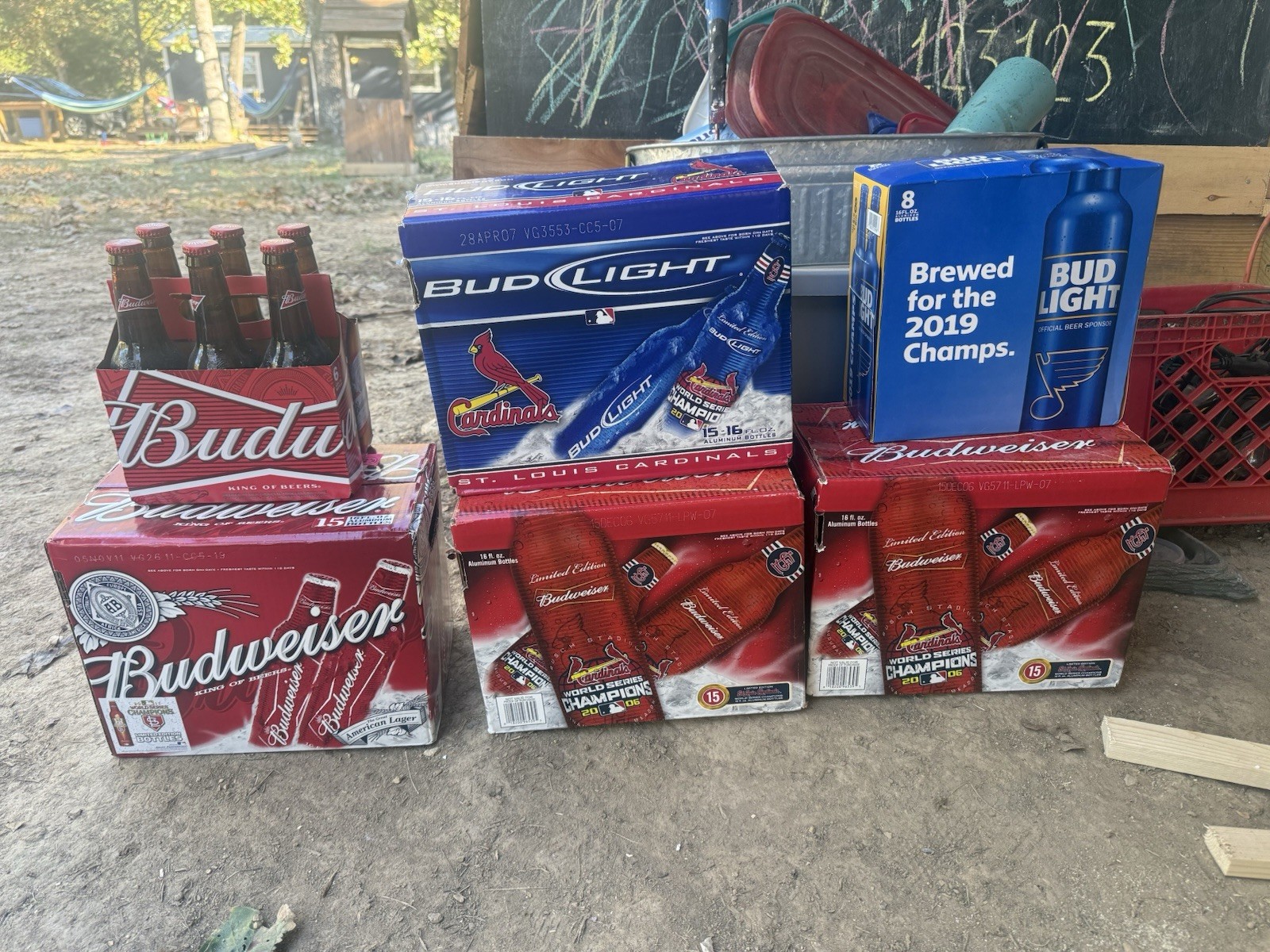 Budweiser Bud Light Limited Edition Collectible Aluminum Bottle Box Sets