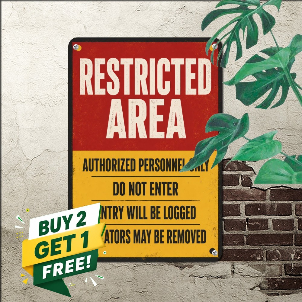 Trespassing Warning Tin Sign Private Property Security Metal Wall Art