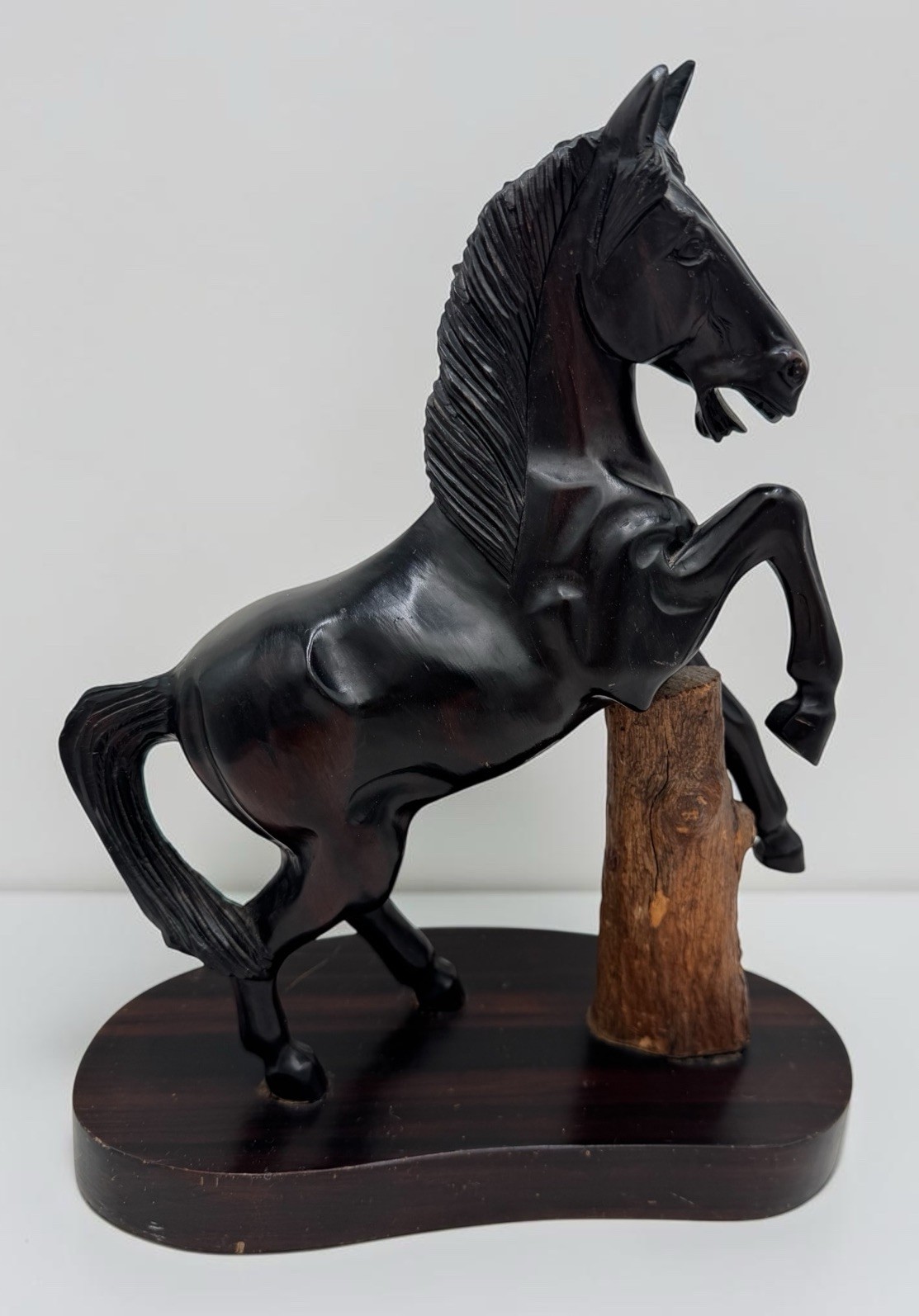 Vtg Hand Carved Ironwood Horse Sculpture 12\ Vtg Hand Carved Ironwood Horse Sculpture 12\