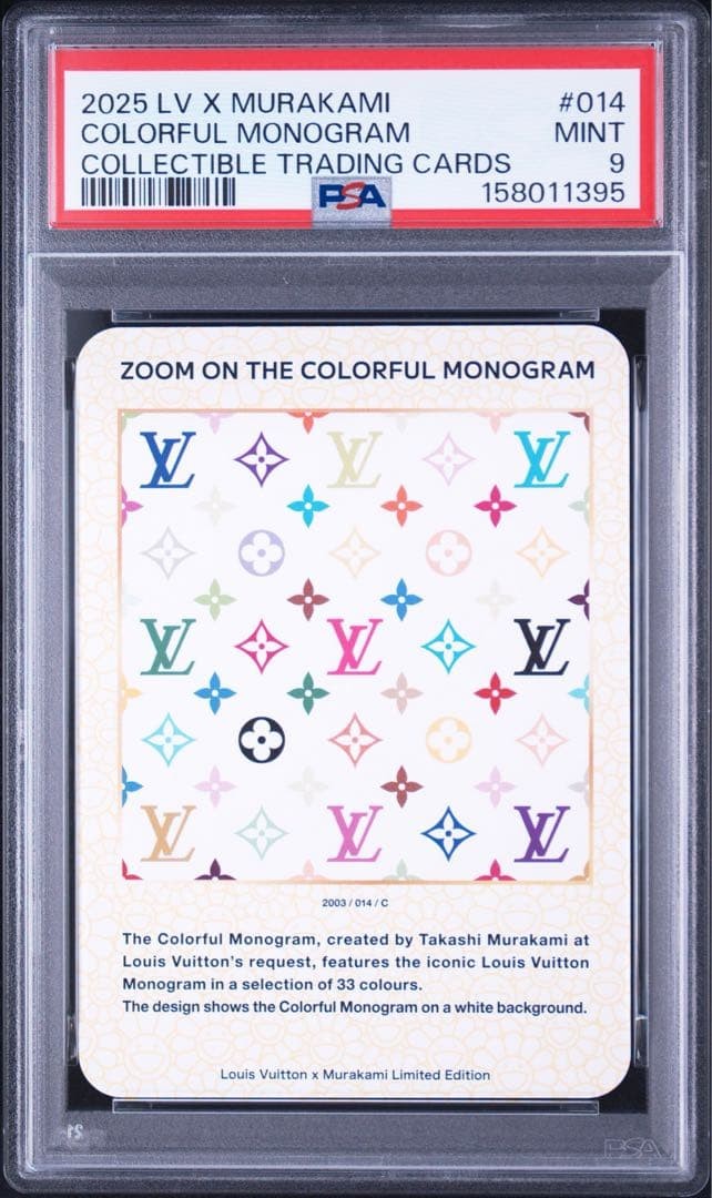 PSA 9 Louis Vuitton x Takashi Murakami Colorful Monogram 2003/014/C