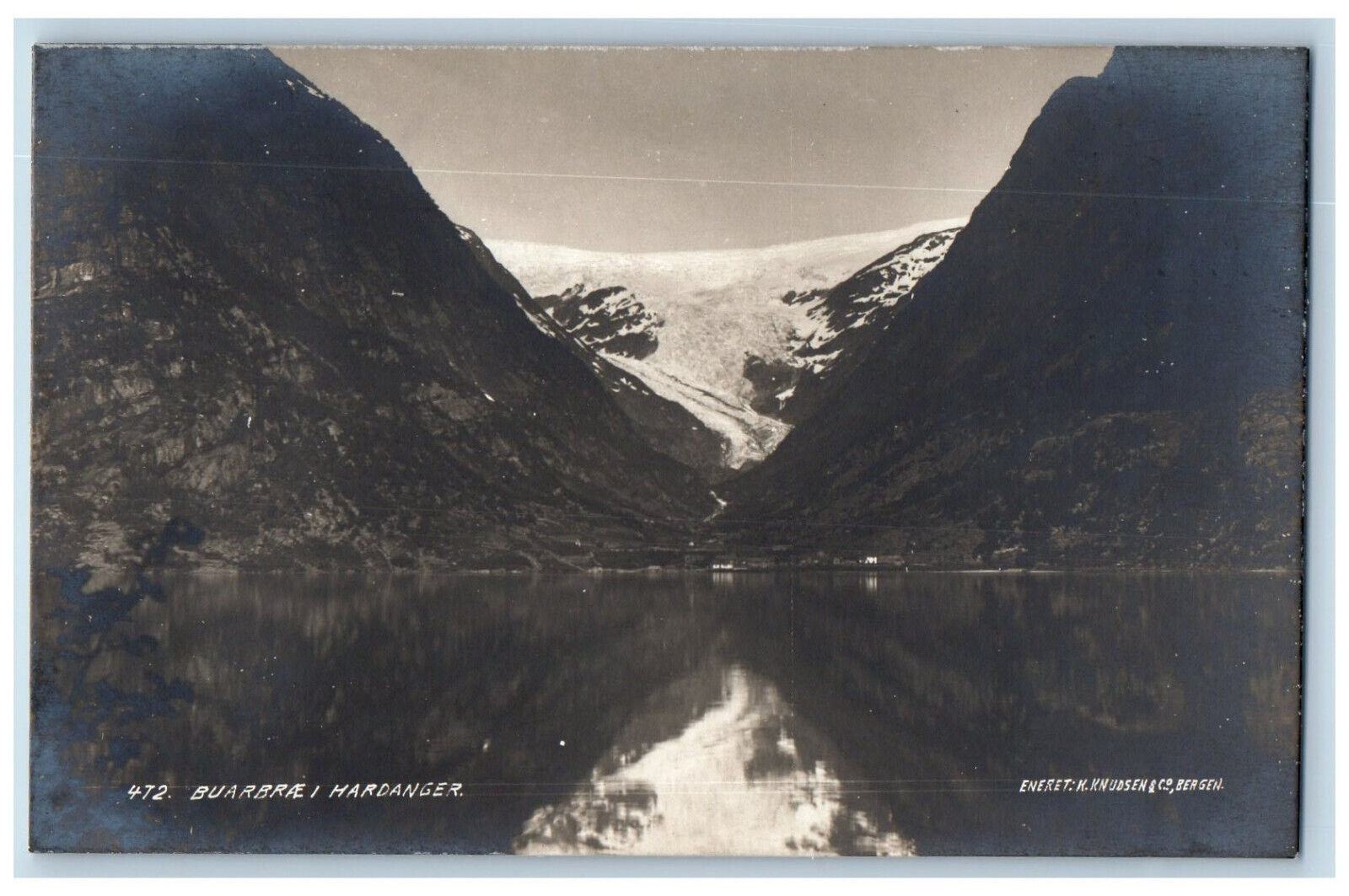 Buarbrae Hardanger Hardangerfjord Norway Postcard River View c1910 RPPC Photo