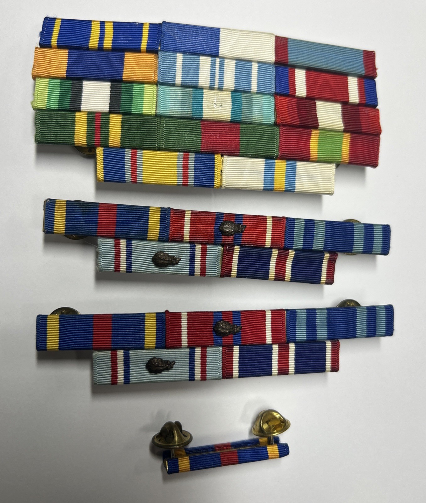 Lot of 25 Vintage US Military Ribbon’s On Metal Bars