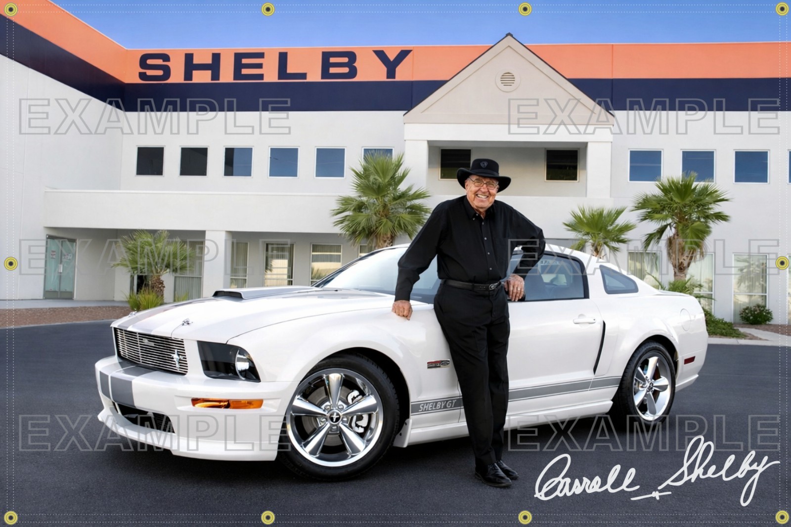 CUSTOM BANNER JOB 4\' HIGH X 6\' WIDE CARROLL SHELBY