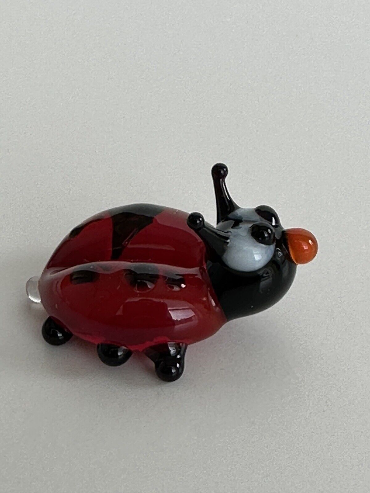 Miniature Ladybug Collectible Glass Animal Figurine 