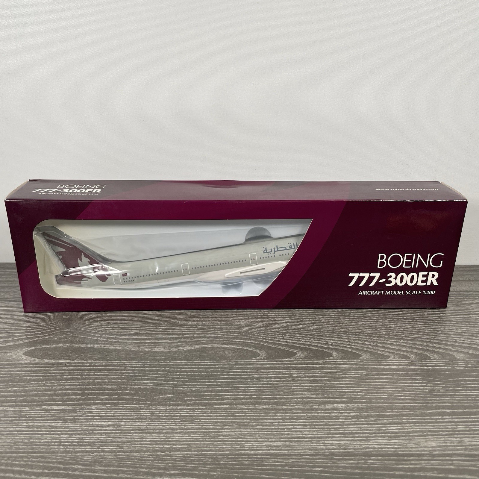 Qatar Airways Boeing 777-300ER Aircraft Model 1:200 Scale | New + Boxed Qatar Airways Boeing 777-300ER Aircraft Model 1:200 Scale | New + Boxed