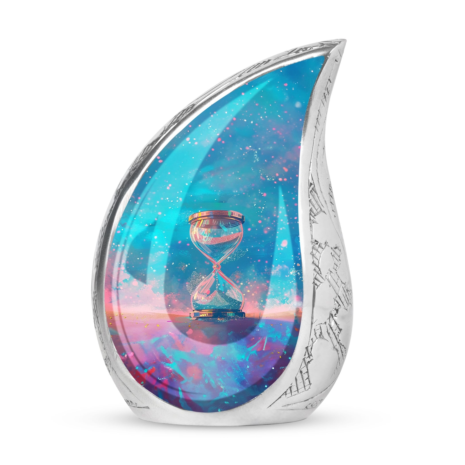 Cosmic Hourglass Urn - Small Urns For Ashes - Teardrop Cremation Urn
