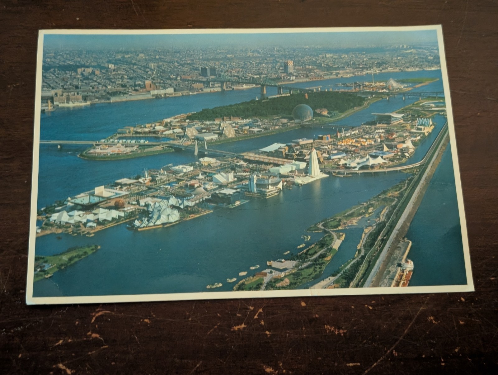 Vtg Montreal World Fair Expo 67 Terre des Hommes Aerial View Christmas Card NEW Vtg Montreal World Fair Expo 67 Terre des Hommes Aerial View Christmas Card NEW