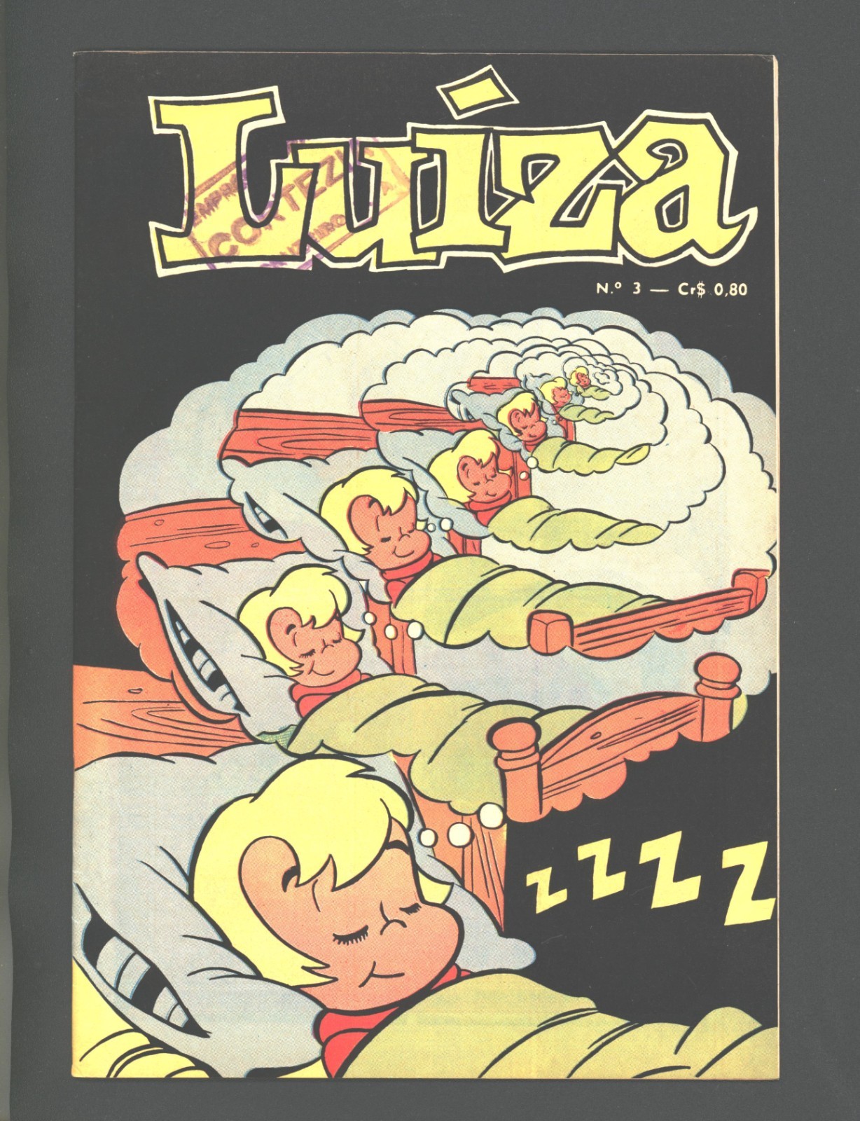 Luiza  #3  1972  Brazilian copy 5.5 grade blue pillows on cover