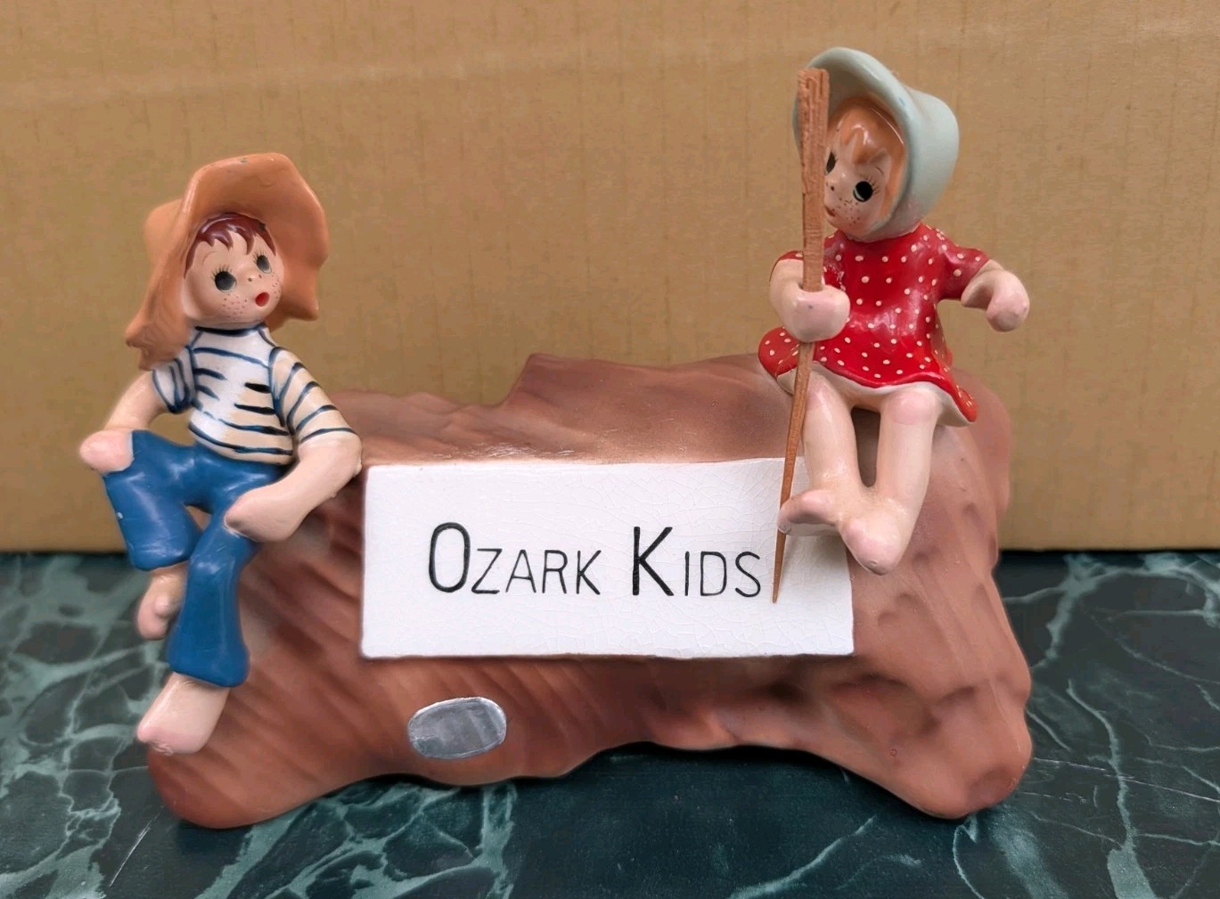 Vintage 1950s Ozark Kids Porcelain Ceramic Figurine