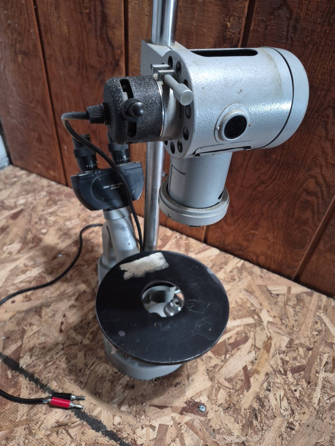 Vintage Ernst Leitz Wetzlar Inverted Microscope - German Optics - Model 836880