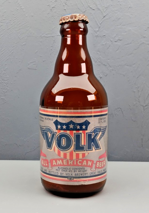 Volk IRTP Steinie All American Beer Bottle Great Falls Montana Empty