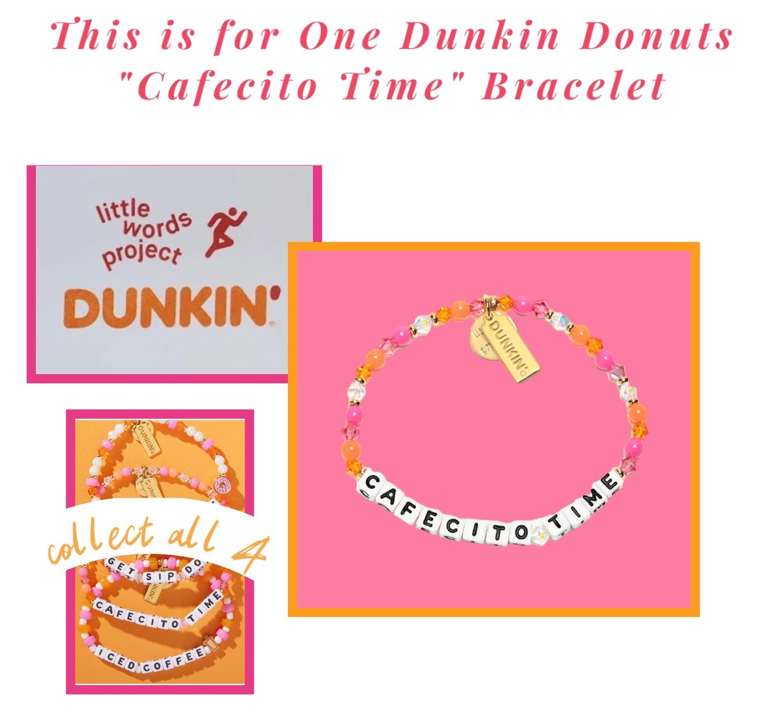 New Dunkin\' donuts Friendship Bracelet  Taylor Swift insp SOLD OUT