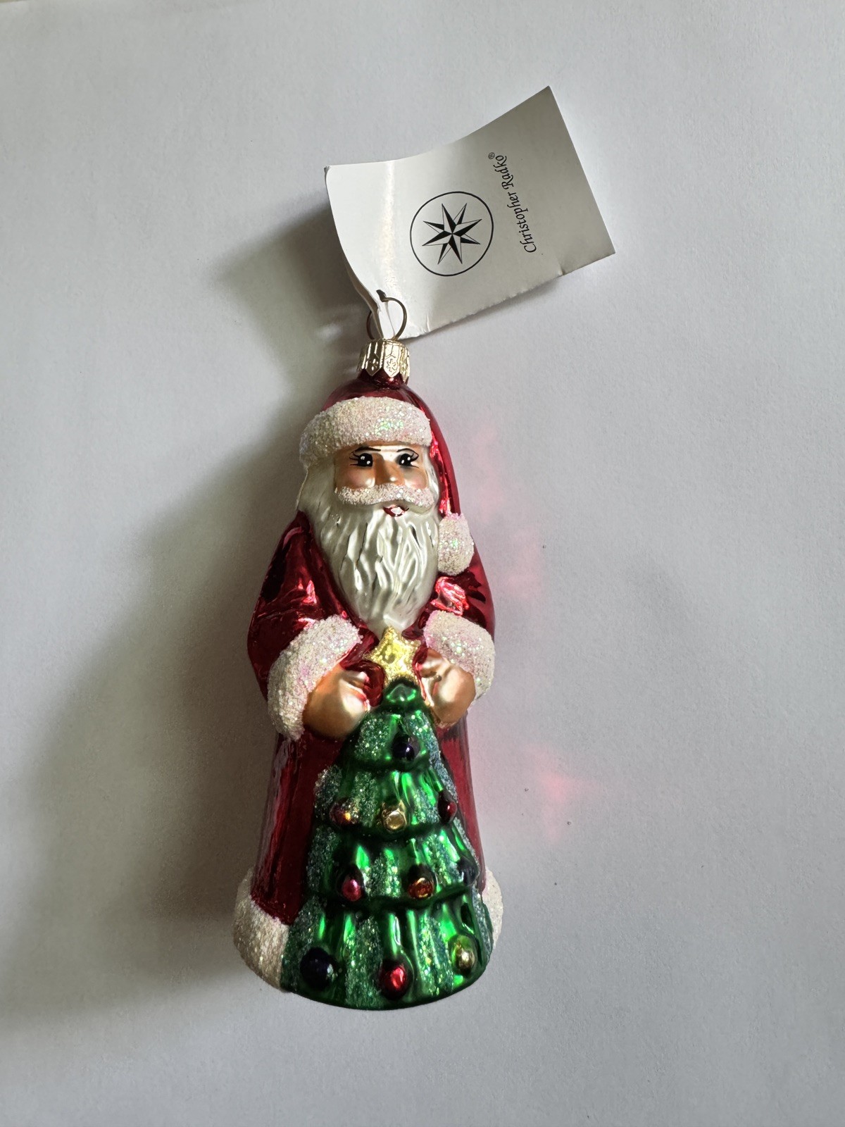 Christopher Radko Santa Christmas Tree Ornament 98-173-0 Vintage Poland Tag