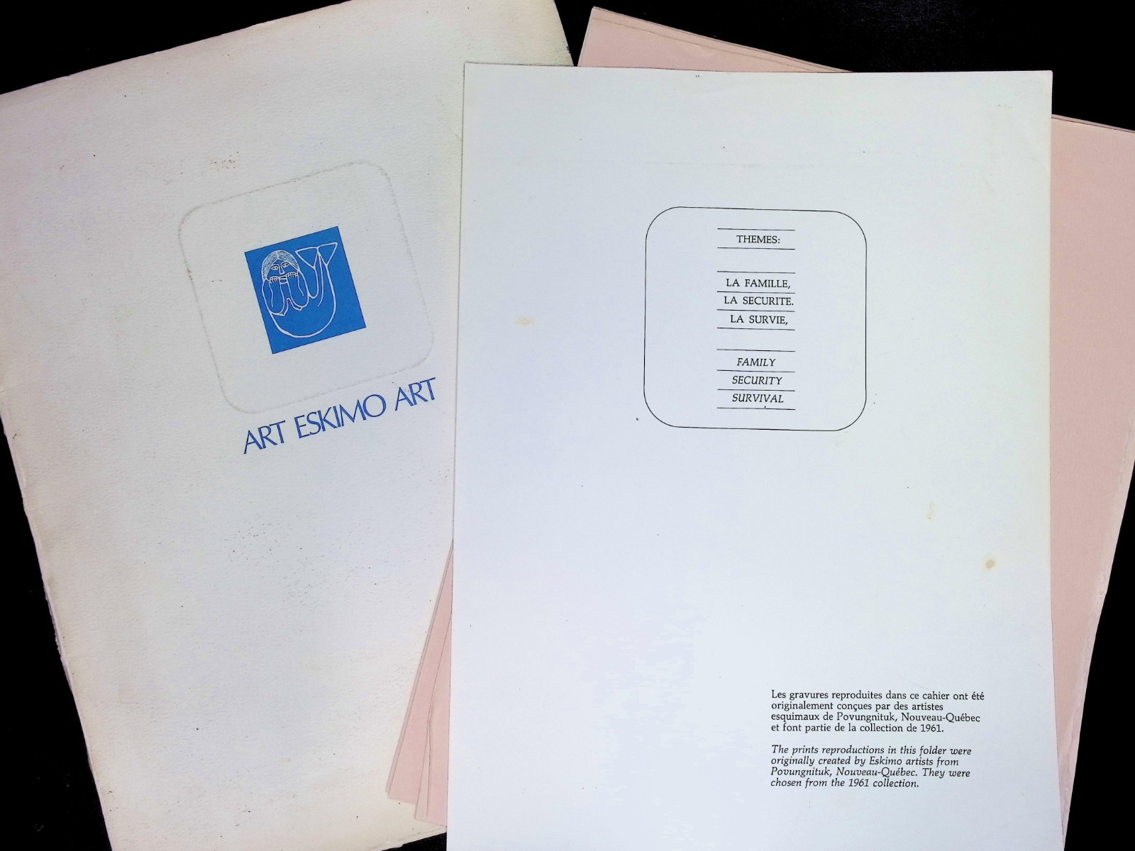 Lot of six Eskimo print reproductions. From 1961 collect. Lot of six Eskimo print reproductions. From 1961 collect.