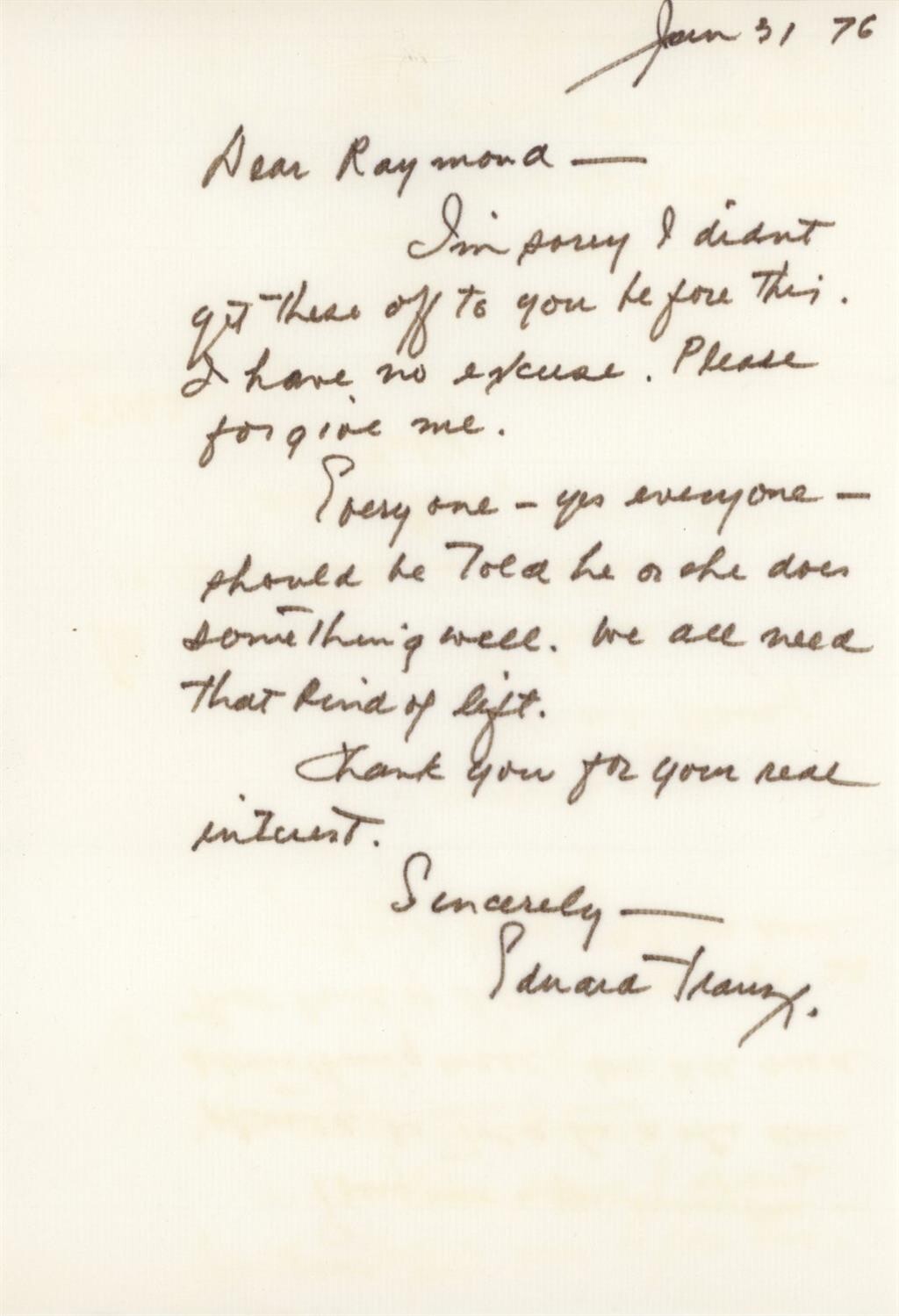 Eduard Franz- Signed Handwritten Note