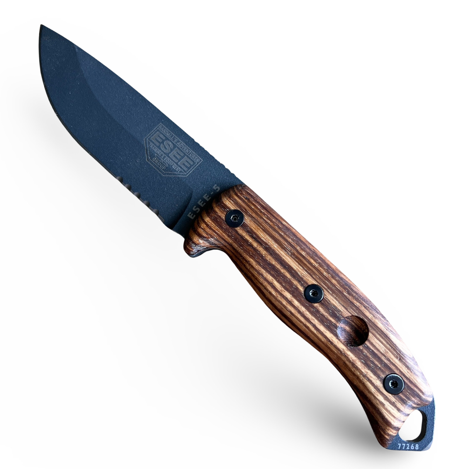 Scales compatible with ESEE-5/6 knife Solid zebra wood