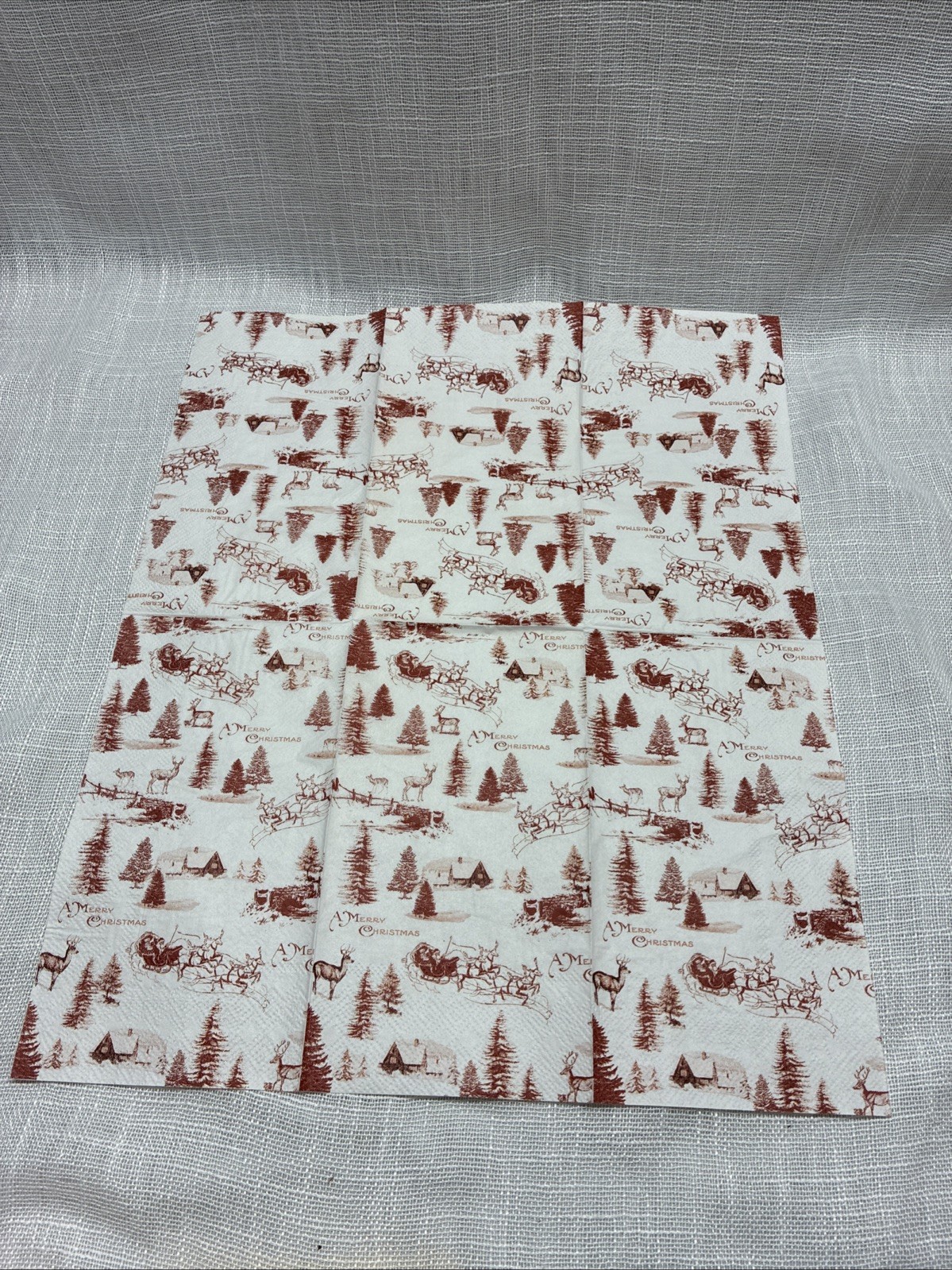 29 Paper Decoupage NAPKINS Merry Christmas For Crafts And Shells