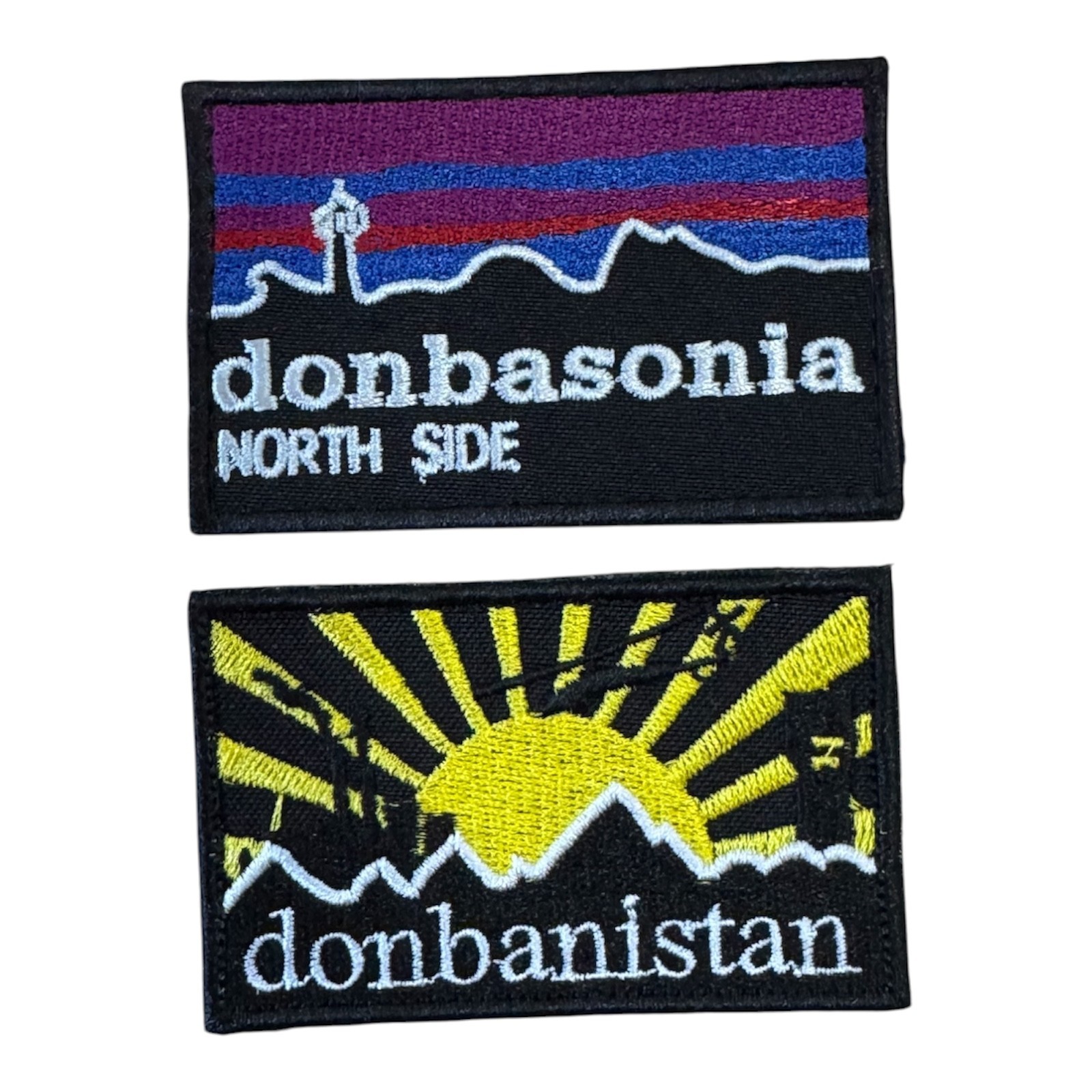 Ukrainian Donbasonia Donbanistan Morale Patch Set Embroidered 2-Piece
