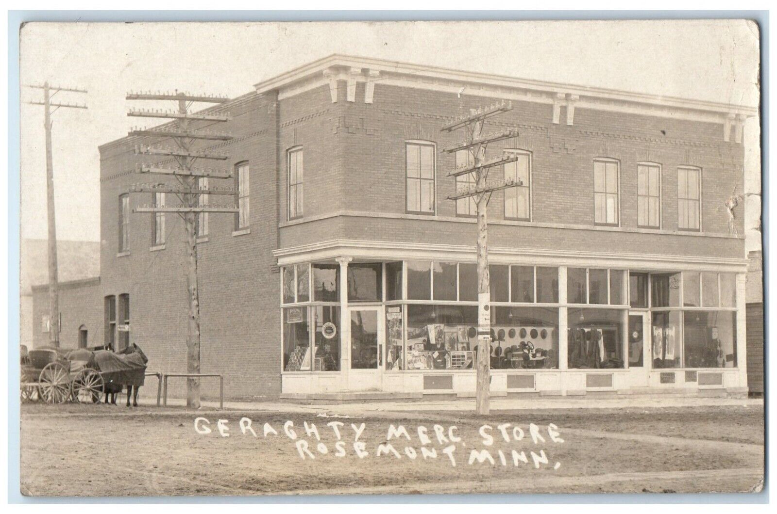 c1910's Geraghty Mercury Store Rosemont Minnesota MN RPPC Photo Antique Postcard
