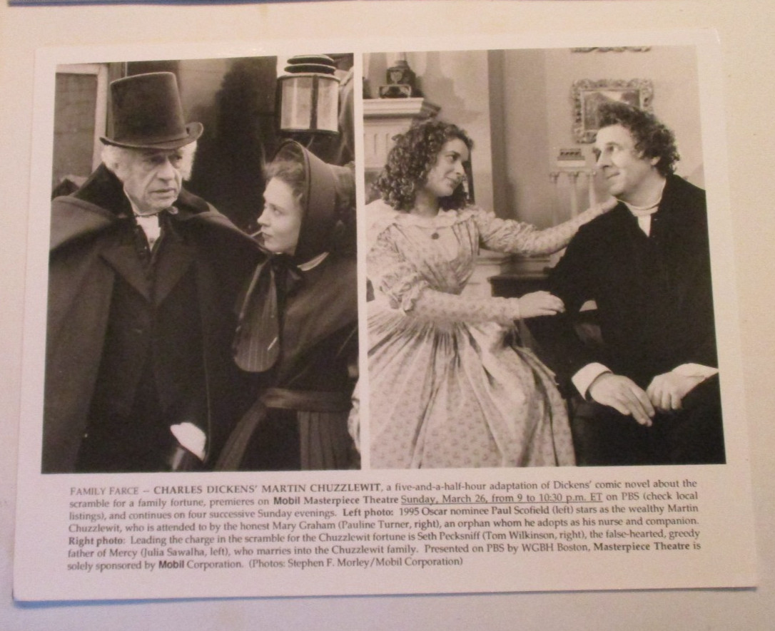PRESS PROMO PHOTO 1995 CHARLES DICKENS MOVIE MARTIN CHUZZLEWIT B&W 8X10 Y211
