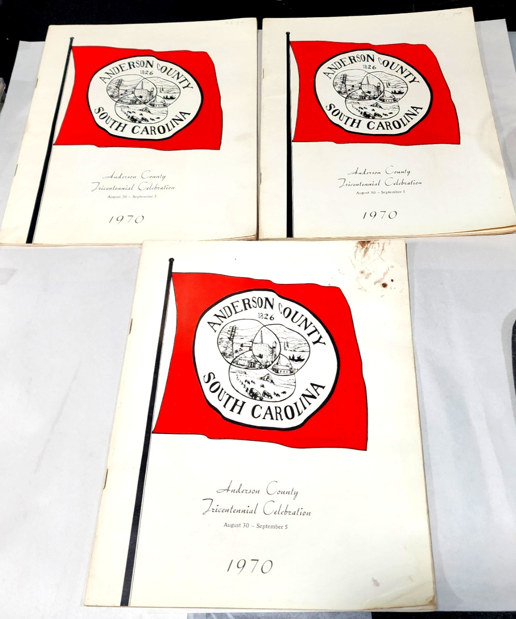 1970 Anderson County South Carolina Tricentennial Celebration Souvenir Booklet 