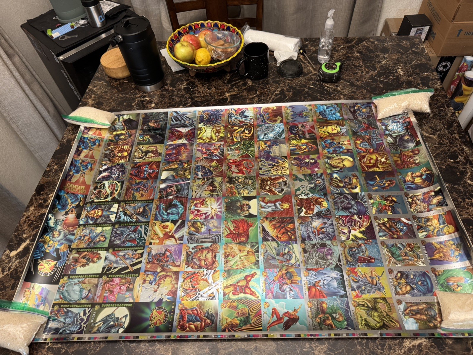 1996 ULTRA X-MEN CHROMIUM - UNCUT SHEET