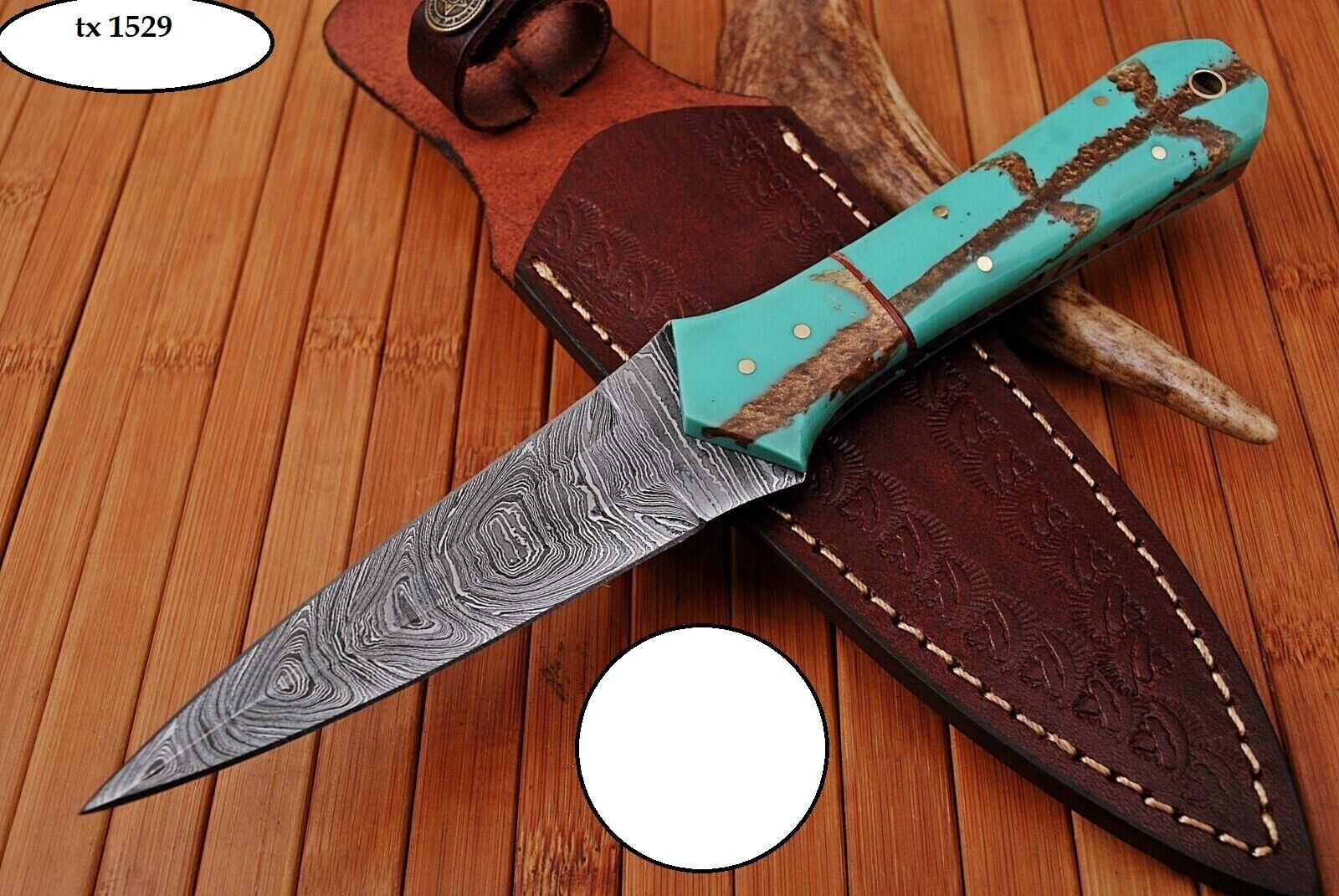 CUSTOM HAND MADE FORGED DAMASCUS STEEL BOOT KNIFE THROWING HUNTING DAGGER 1529
