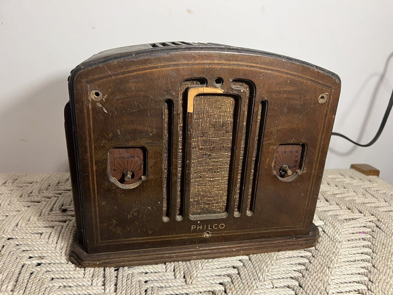 🍊Vintage 1933 Philco Solid Wood AM Tube Radio | Model 57-C REPAIR