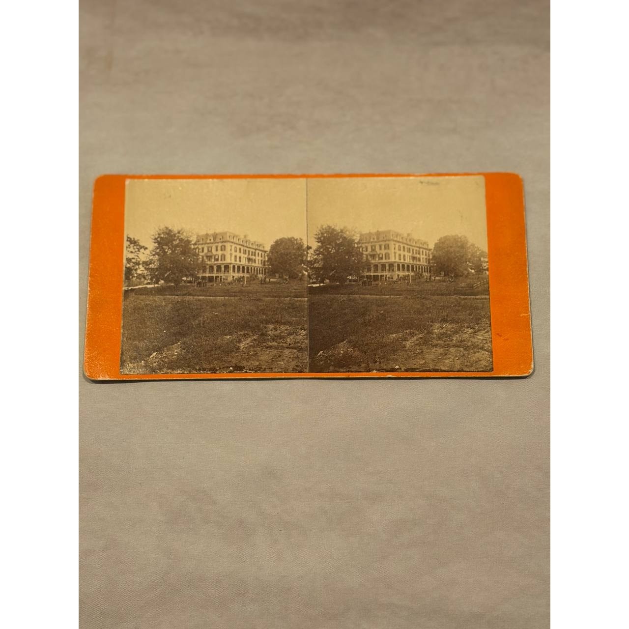 1870s Stereoview Shortlidge\'s Media Academy Boys School Media PA Advertising