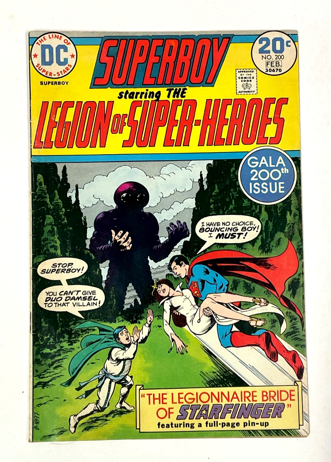 Superboy, Legion of Super-Heroes #200 (DC 1974) F/VF Legionnaire Bride, combine