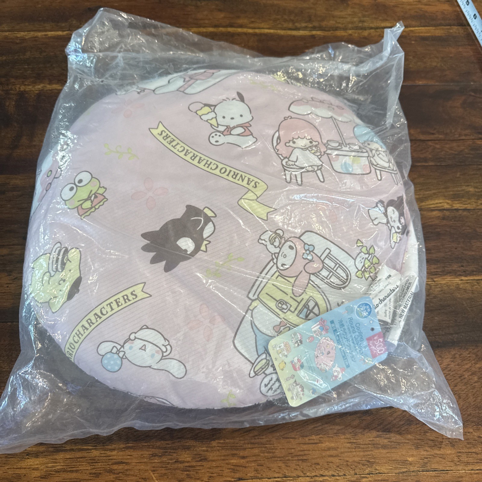 Rare Sanrio Characters Round Cushion Pink 14 Inches