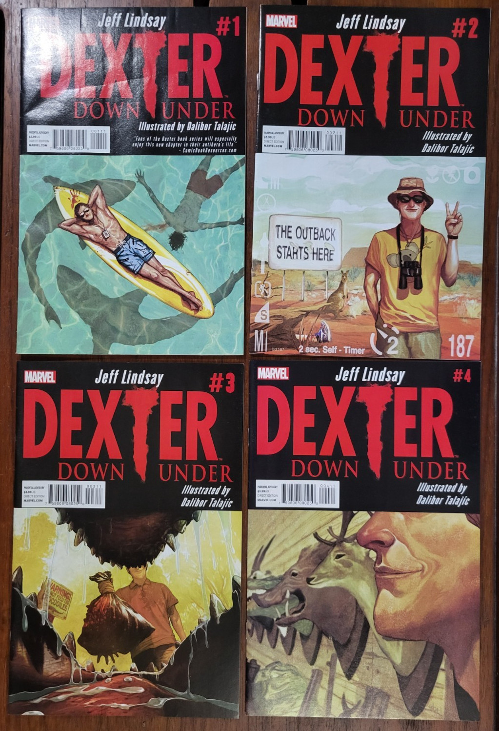 2014 Dexter Down Under 1-4 Marvel Comics 1st Prints Jeff Lindsay Dalibor Talajic