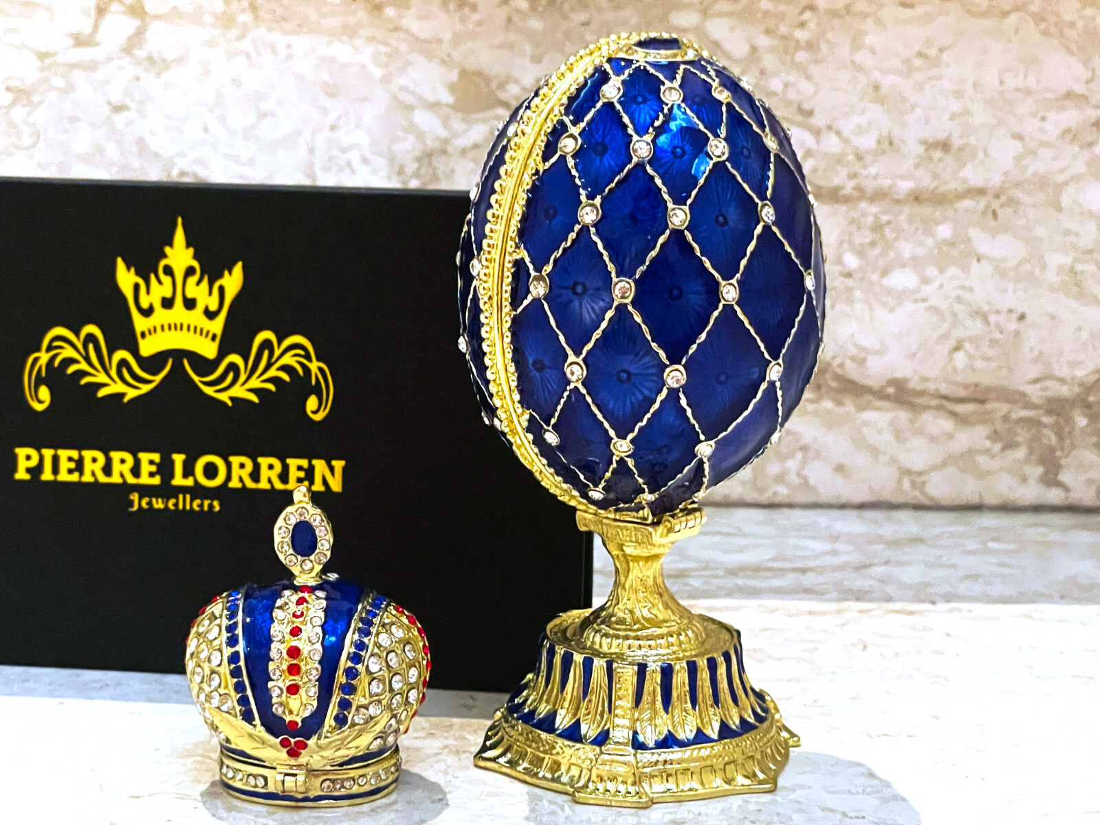 Imperial Collection Faberge Eggs Royal Easter Egg Trinket 24k GOLD Fabergé 5.1 Imperial Collection Faberge Eggs Royal Easter Egg Trinket 24k GOLD Fabergé 5.1