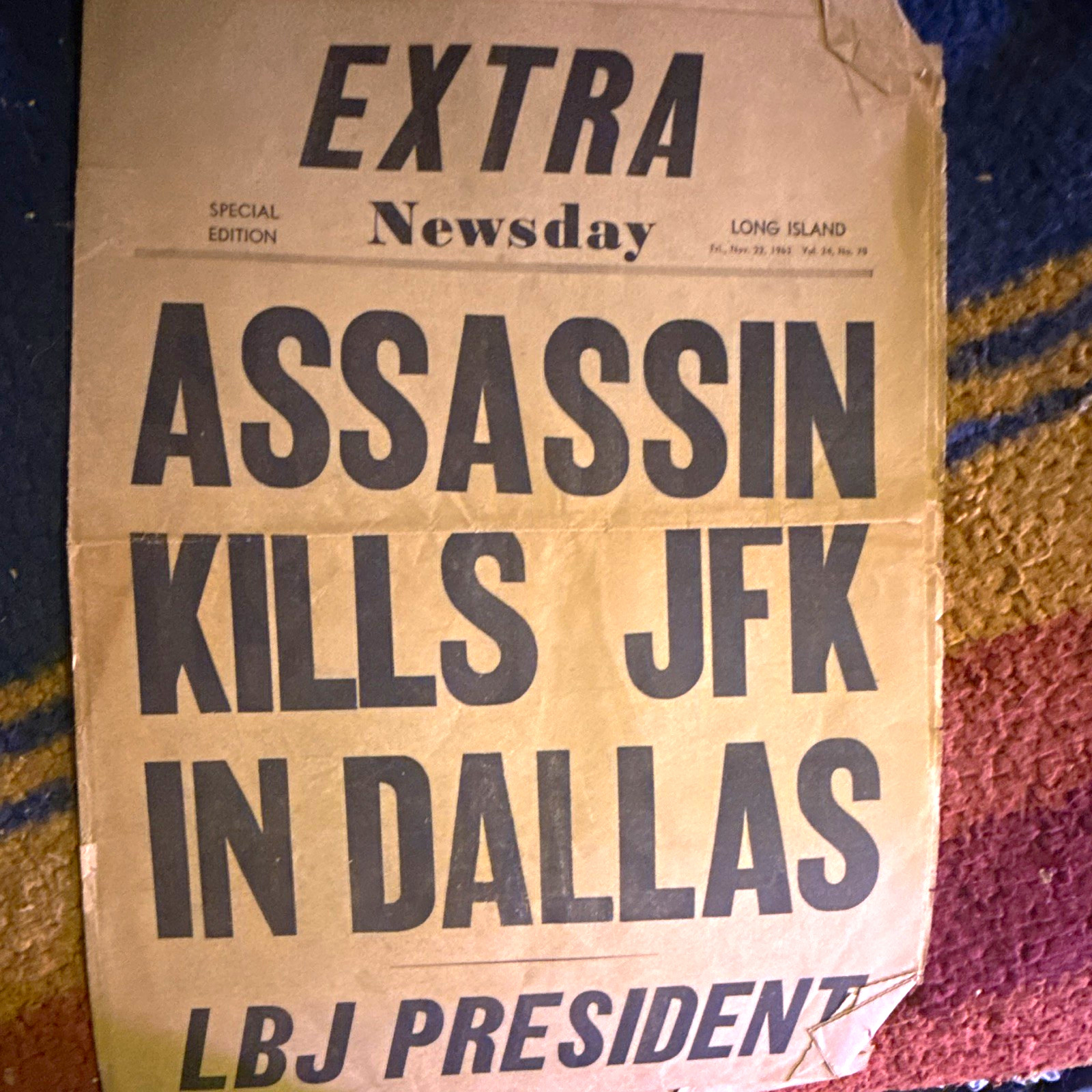 Newsday Long Island Extra Special Edition Assassin Kills JFK in Dallas LBJ
