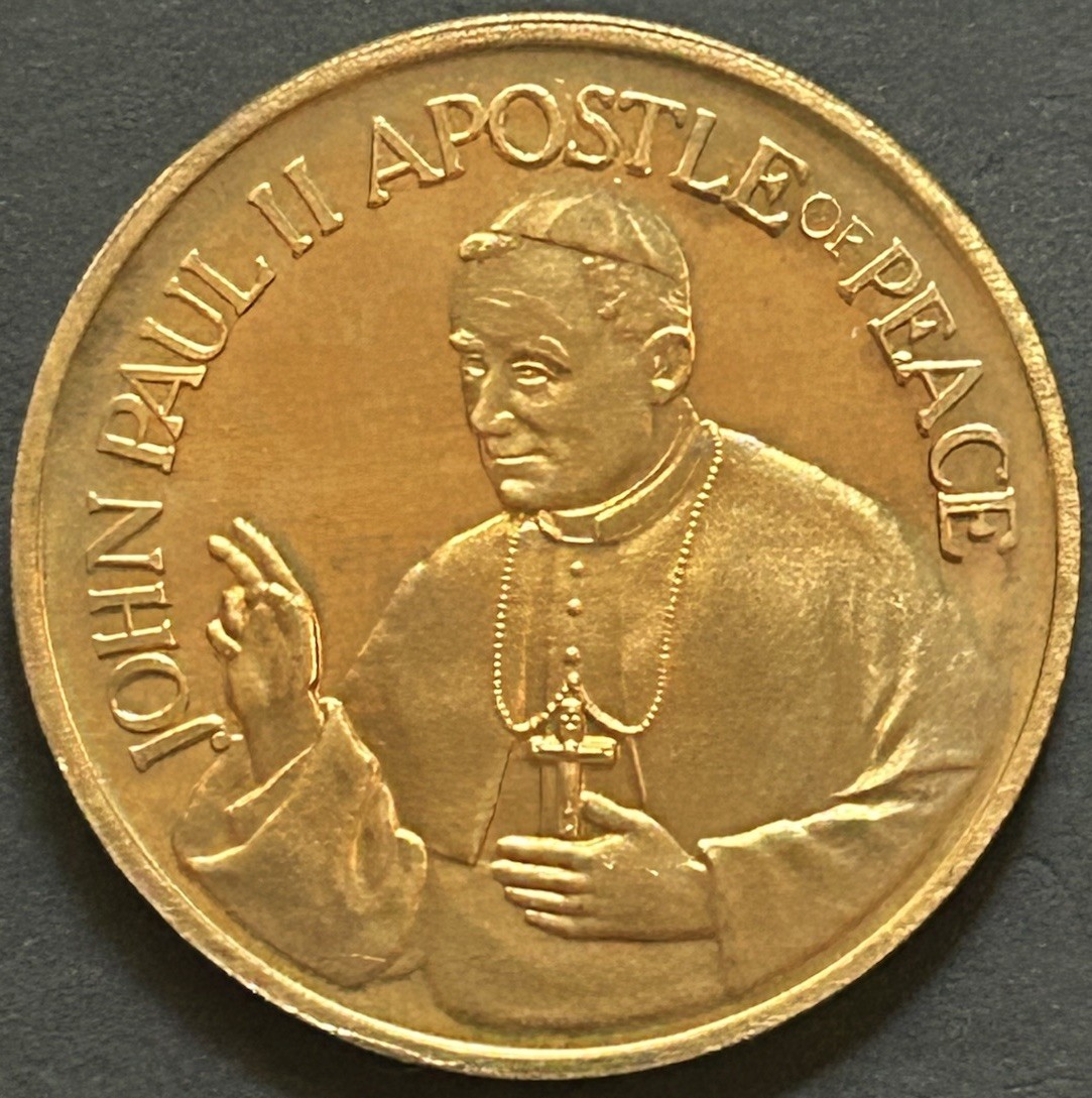 Pope John Paul II Apostle of Peace 1987 Papal Visit Medal