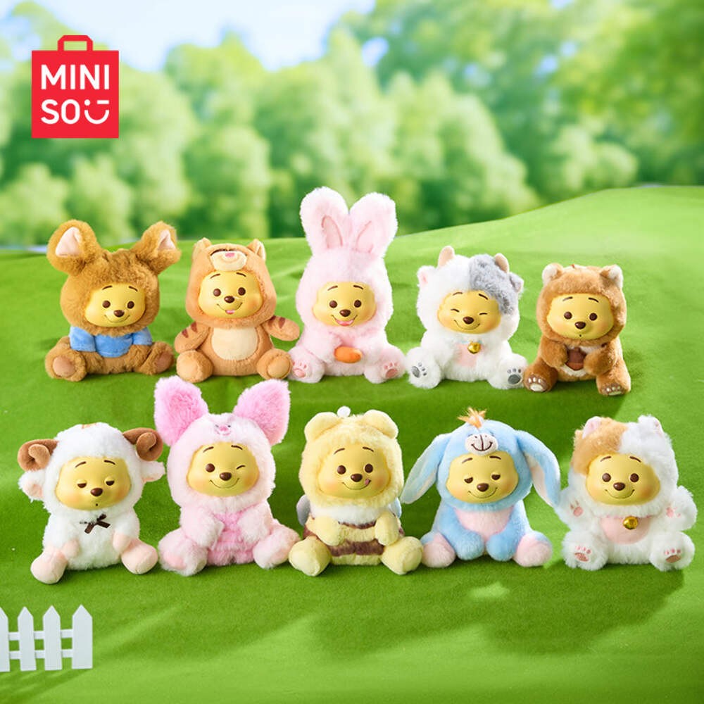MINISO Disney Winnie the Pooh Mischief Party Blind Box Collectible Cute Keychain