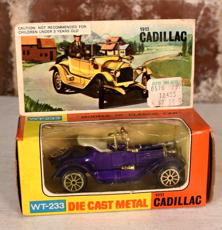 Genuine Die-Cast Metal Antique 1913 Purple Cadillac, WT-233 Genuine Die-Cast Metal Antique 1913 Purple Cadillac, WT-233