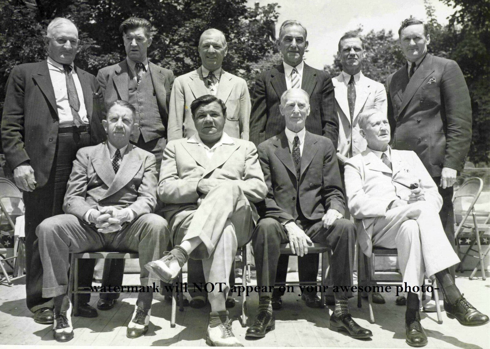 1939 Baseball Hall of Fame Babe Ruth PHOTO First Induction Group Ceremony Photo