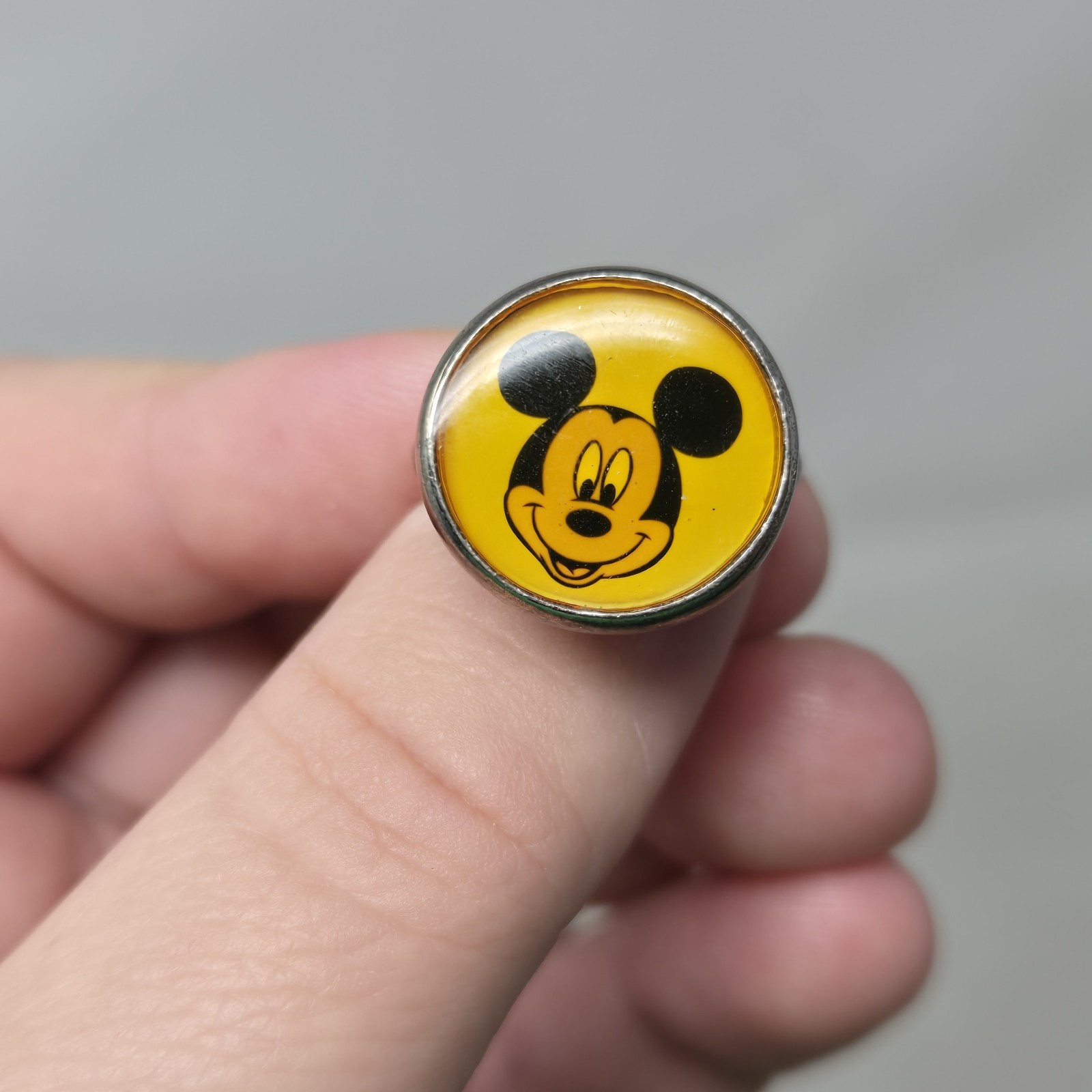 Vintage 1960s Mickey Mouse Club Gumball Machine Ring Silver Tone