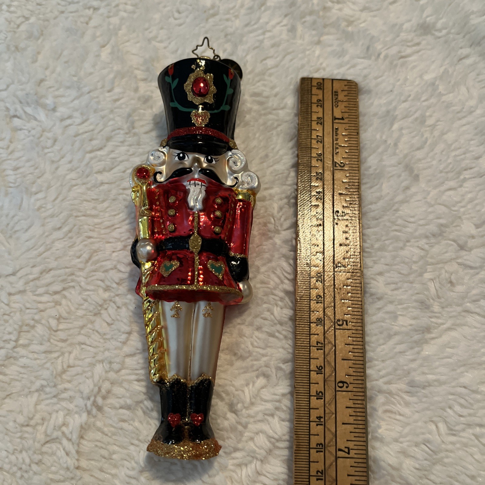 Vintage Christopher Radko CRACKER KING Glass Ornament 1999 Retired LE Nutcracker