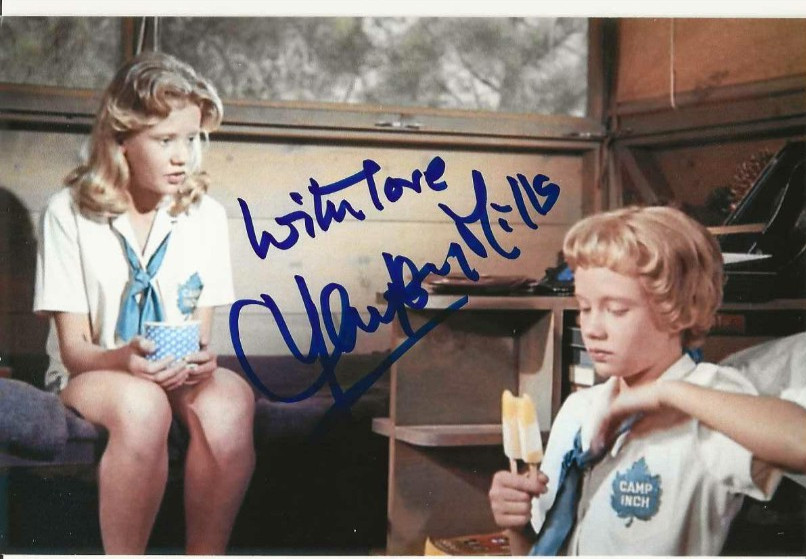 HAYLEY MILLS Authentic Hand Signed Autograph 4X6 PHOTO - FAMOUS ACTRESS 
