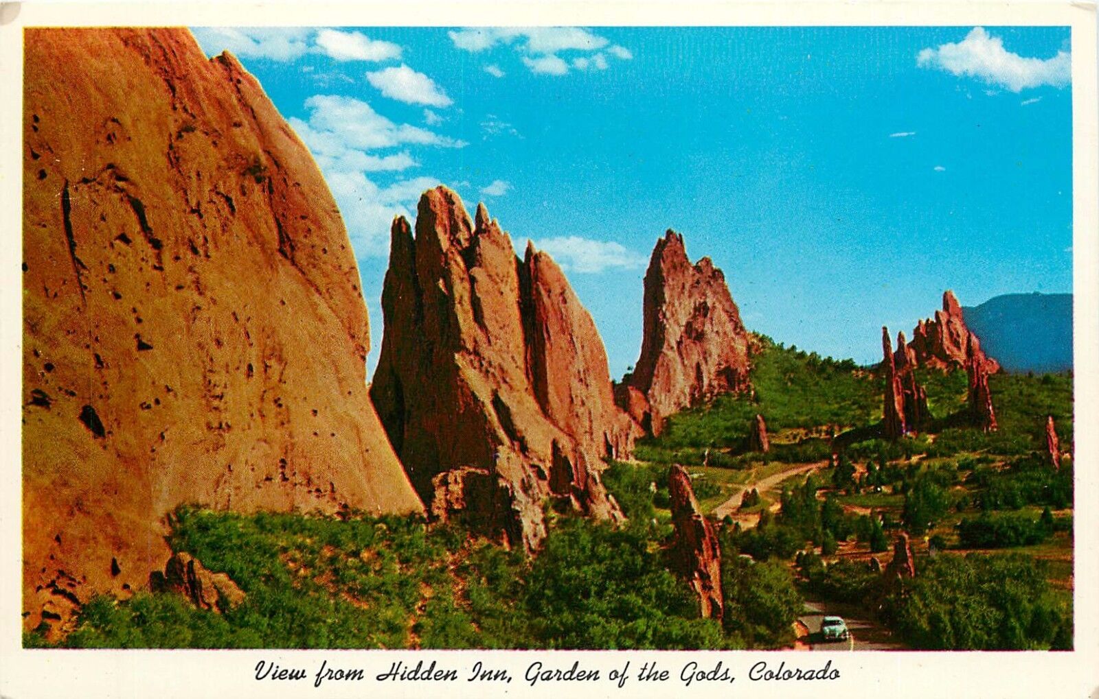 Hidden Inn Garden of the Gods Colorado CO Postcard