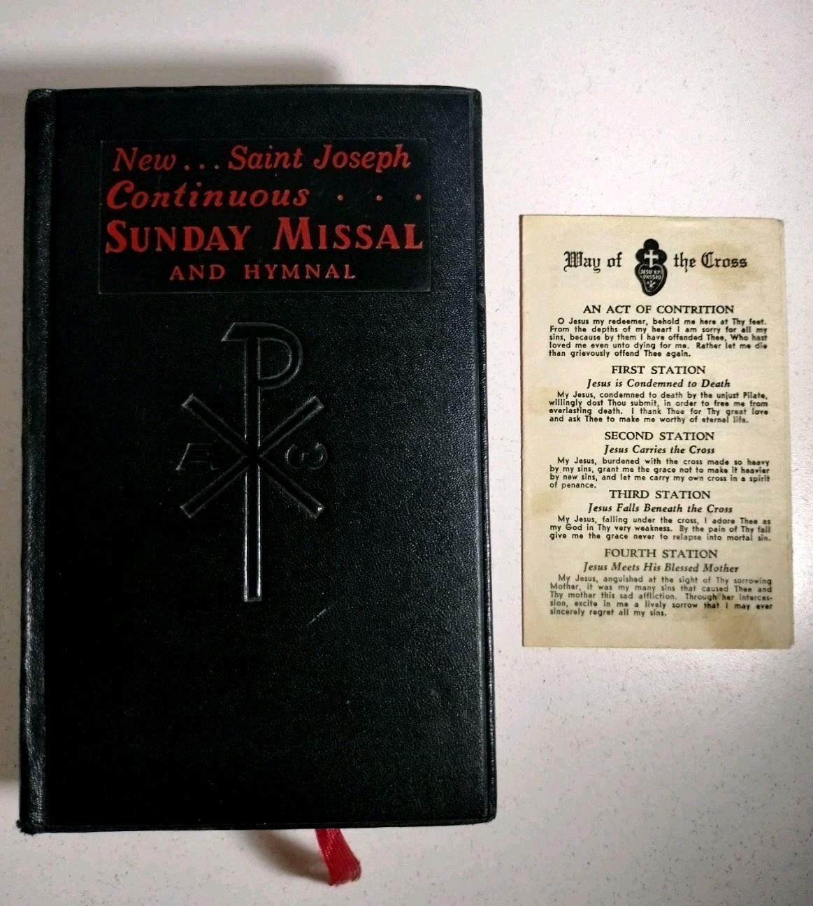 1966 New Saint Joseph Continuous Sunday Missal Hymnal Catholic Book Publishing