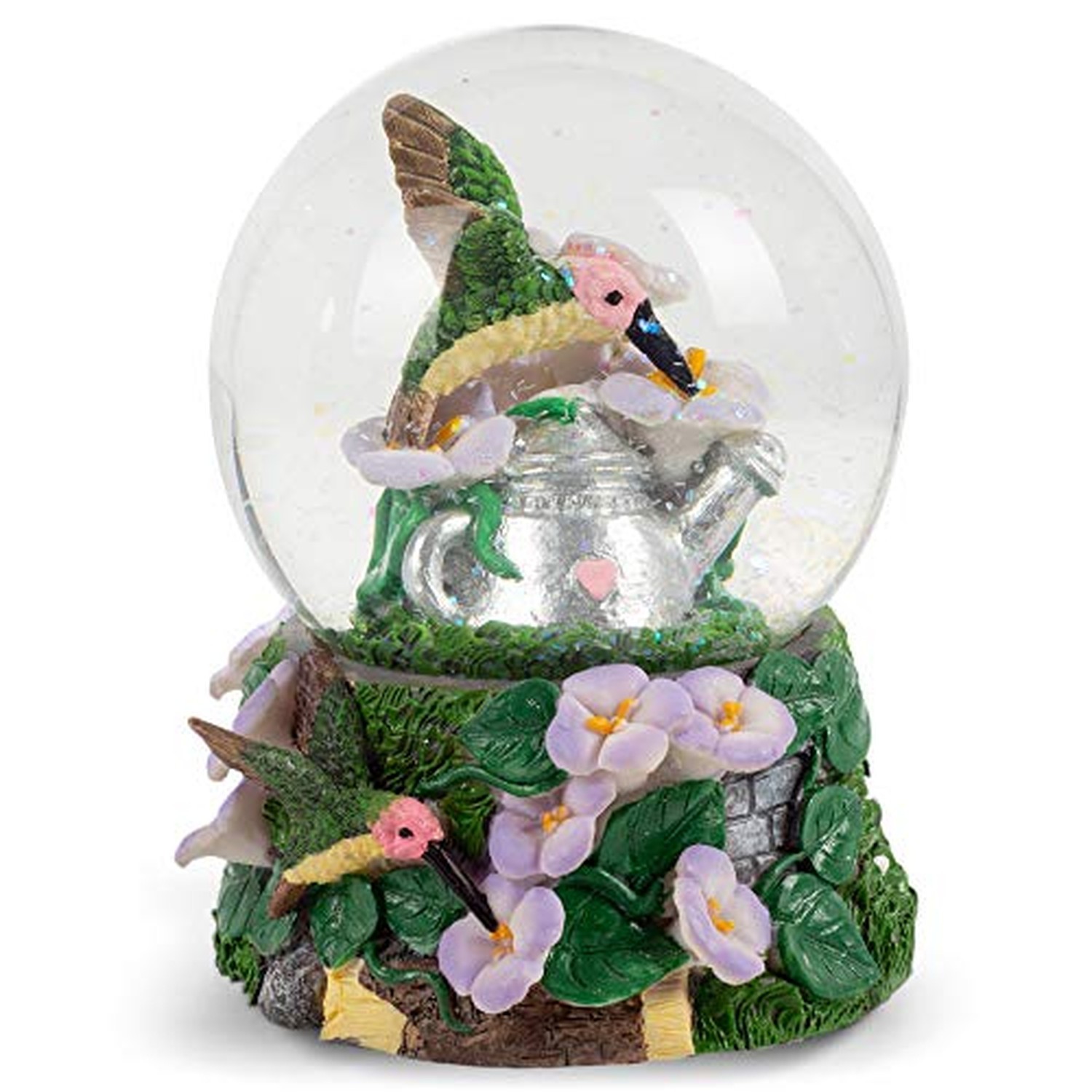 Elanze Designs Hummingbirds Purple Flowers Garden Tabletop Figurine 100MM Stu...