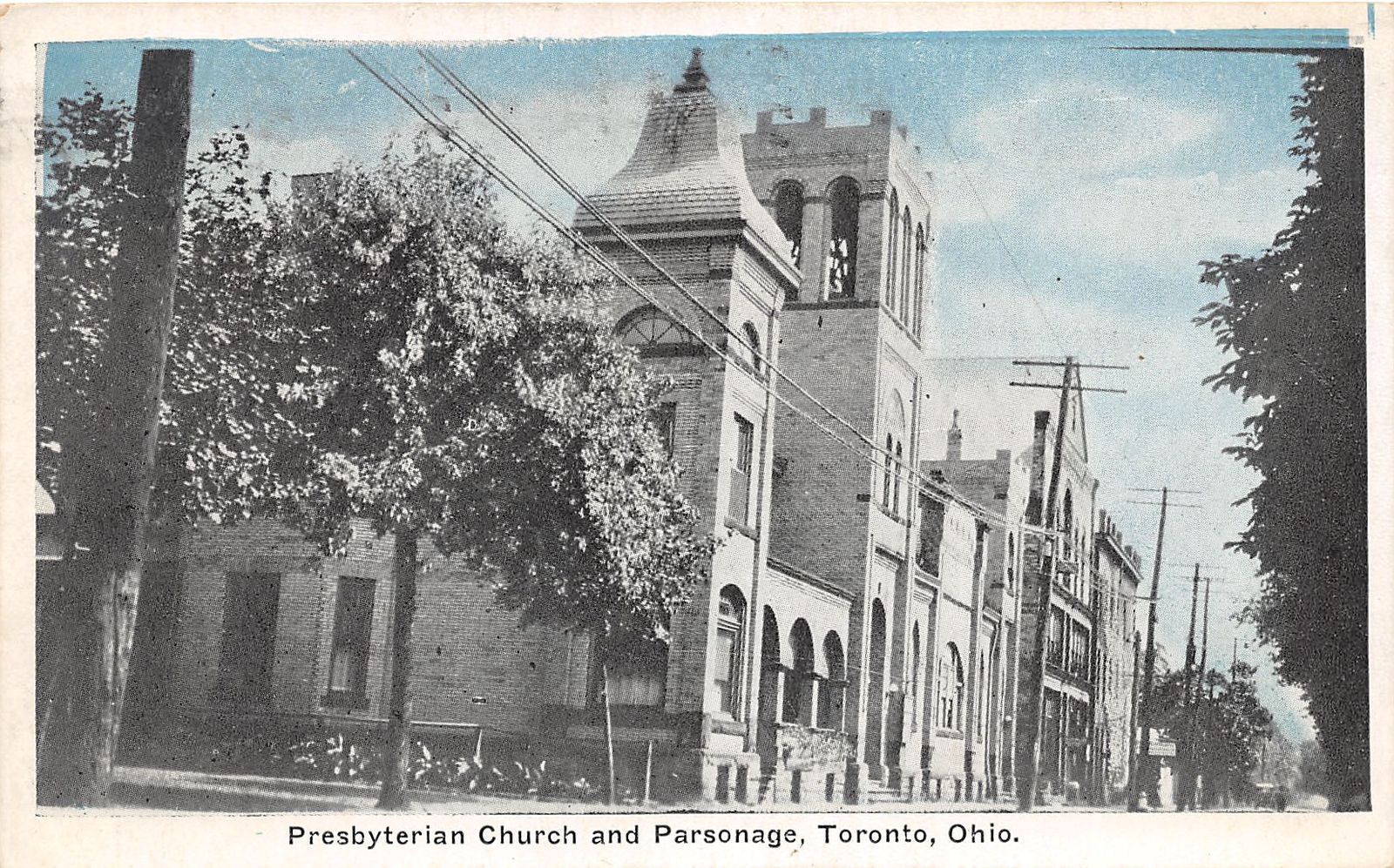 E78/ Toronto Ohio Postcard Jefferson County 1924 Presbyterian Church Parsonage