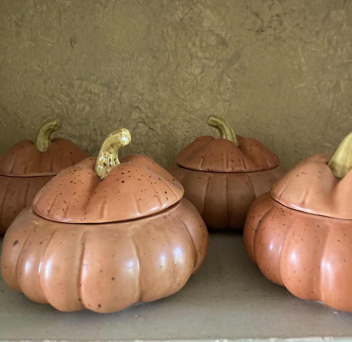 4 Harvest Pumpkin By Barbara Eigen For Williams Sonoma Lidded Bowl 2012