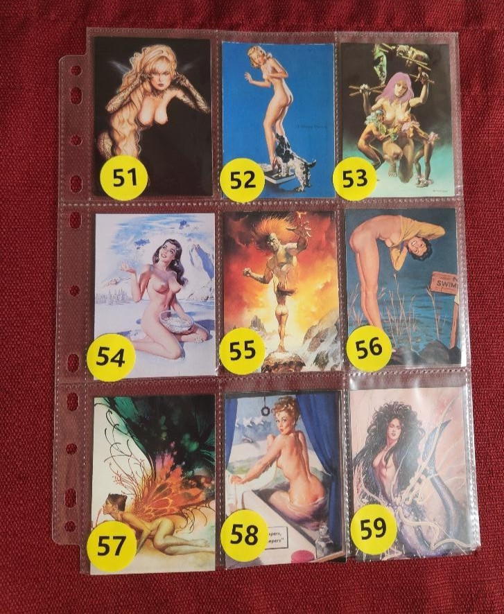 1990\'S FANTASY MATURE FEMALE & MALE ART CARDS BY FAMOUS ARTISTS 51-100 99 CENTS 1990\'S FANTASY MATURE FEMALE & MALE ART CARDS BY FAMOUS ARTISTS 51-100 99 CENTS