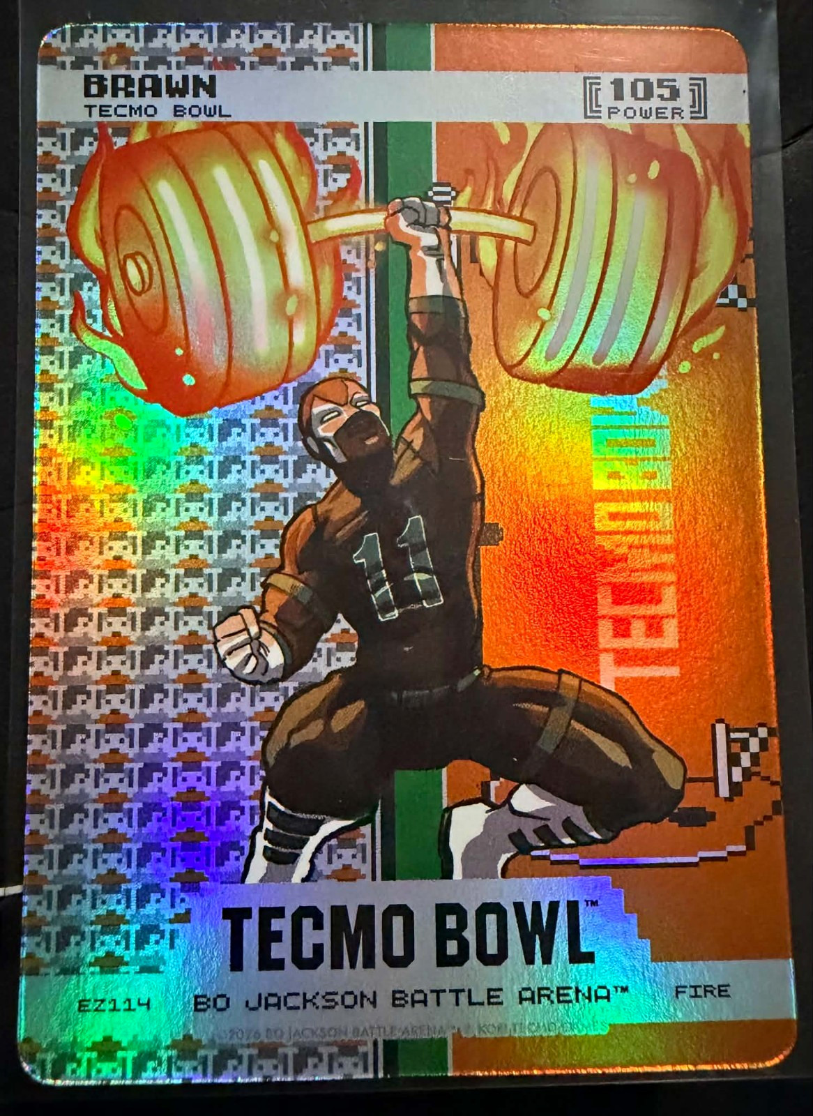 Super Products 2026 Tecmo Bowl Bo Jackson Battle Arena Fire Holo Brawn EZ114
